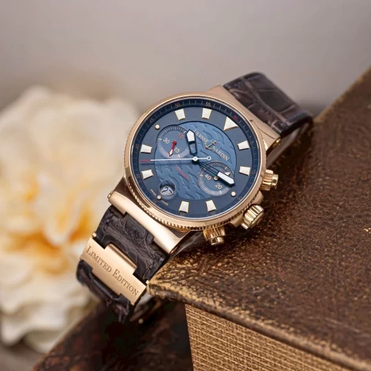 Ulysse Nardin Maxi Marine Chronograph Blue Seal 45mm Limited Edition 356-68 – Rose Gold