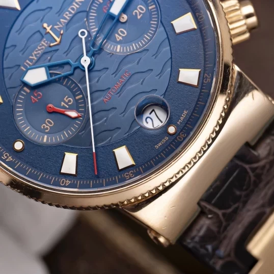 Ulysse Nardin Maxi Marine Chronograph Blue Seal 45mm Limited Edition 356-68 – Rose Gold