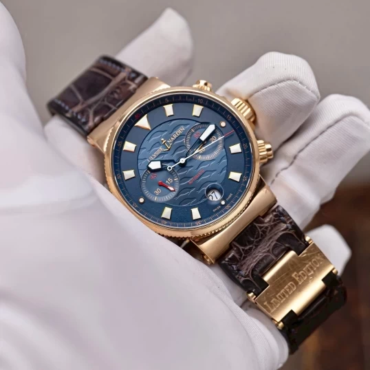 Ulysse Nardin Maxi Marine Chronograph Blue Seal 45mm Limited Edition 356-68 – Rose Gold