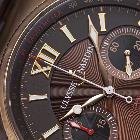 Ulysse Nardin Maxi Marine Chronograph 356-66/355 Rose Gold Brown Dial