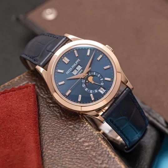 Patek Philippe Complications Annual Calendar Moonphase 5396R-015 – Rose Gold, Blue Dial