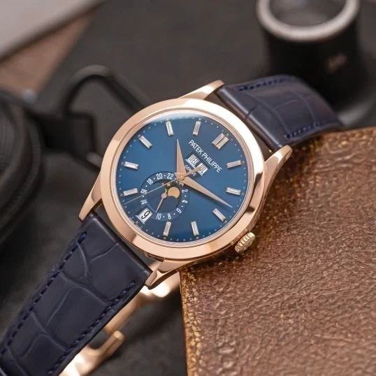Patek Philippe Complications Annual Calendar Moonphase 5396R-015 – Rose Gold, Blue Dial