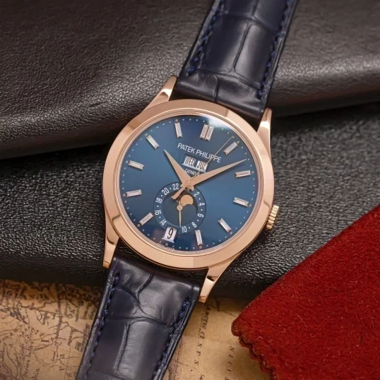 Patek Philippe Complications Annual Calendar Moonphase 5396R-015 – Rose Gold, Blue Dial