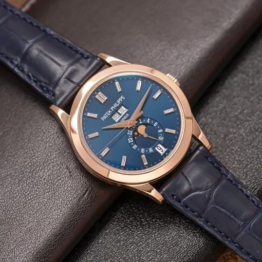 Patek Philippe Complications Annual Calendar Moonphase 5396R-015 – Rose Gold, Blue Dial