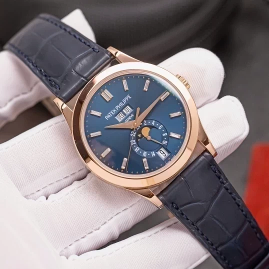 Patek Philippe Complications Annual Calendar Moonphase 5396R-015 – Rose Gold, Blue Dial