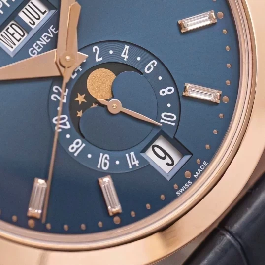 Patek Philippe Complications Annual Calendar Moonphase 5396R-015 – Rose Gold, Blue Dial
