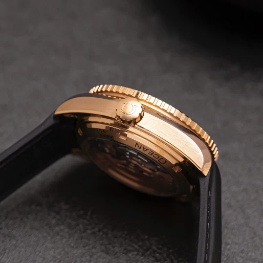 Omega Seamaster Planet Ocean 600M Co-Axial GMT 44mm 18K Sedna™ Gold Black Dial