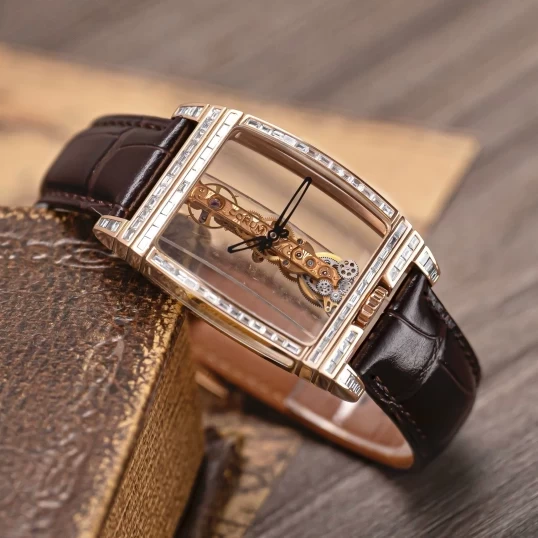 Corum Golden Bridge 43mm Rose Gold Baguette Diamonds Custom – Ref. 113.750.55