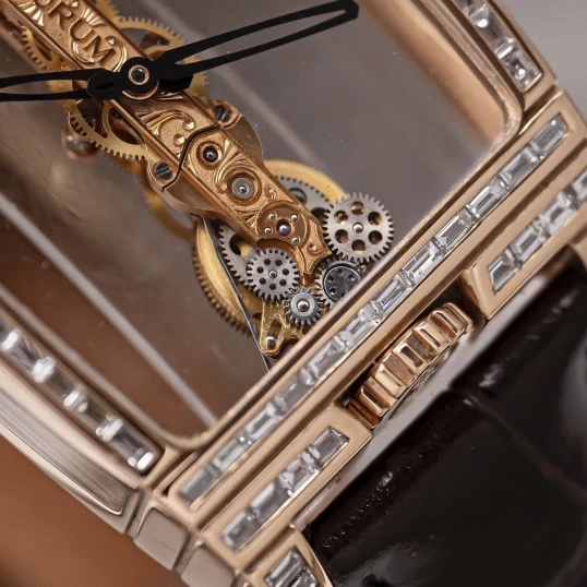 Corum Golden Bridge 43mm Rose Gold Baguette Diamonds Custom – Ref. 113.750.55