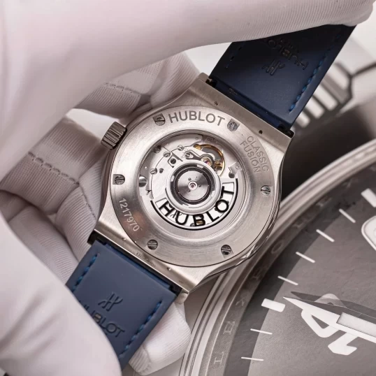 Hublot Classic Fusion 42mm Titanium Blue Dial Custom Diamonds – Ref. 542.NX.7170.LR