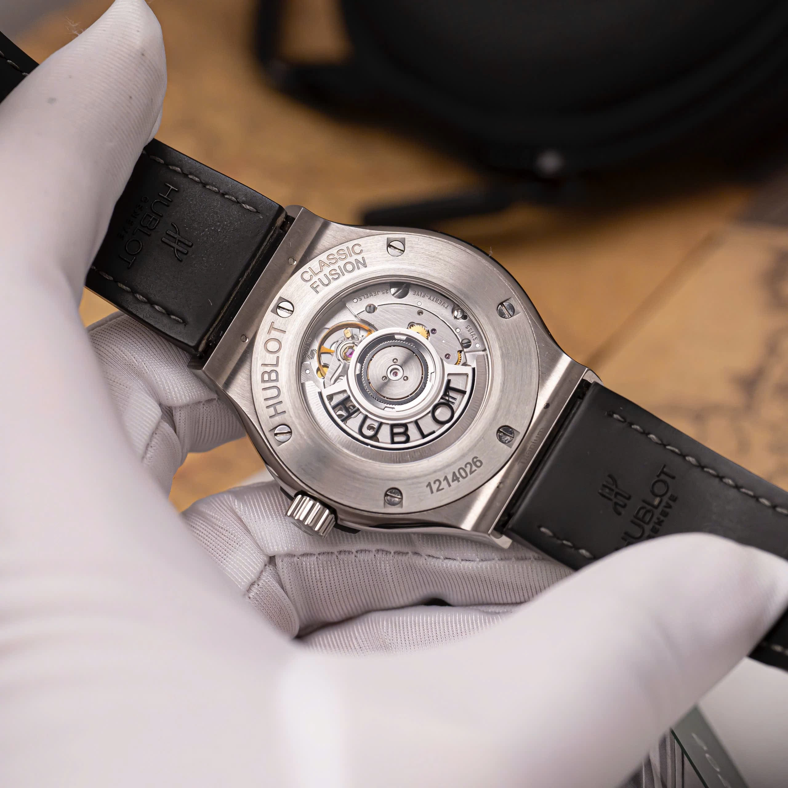 Hublot Classic Fusion 42mm Grey Dial Titanium – Ref. 542.NX.7071.LR Custom Diamond Bezel