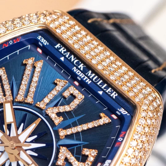 Franck Muller Vanguard Yachting V41 Vàng khối - Full Diamond