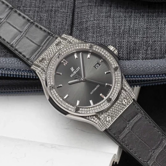 Hublot Classic Fusion Titanium 42mm Ref. 542.NX.7071.LR - Custom Diamonds