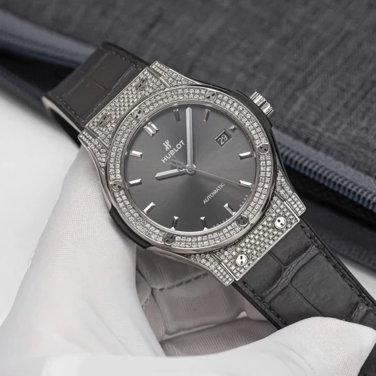 Hublot Classic Fusion Titanium 42mm Ref. 542.NX.7071.LR - Custom Diamonds