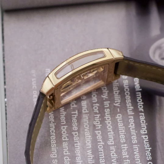 Corum Golden Bridge 18K Rose Gold Ref. 113.160.55/0002 0000 – Custom Baguette Diamonds