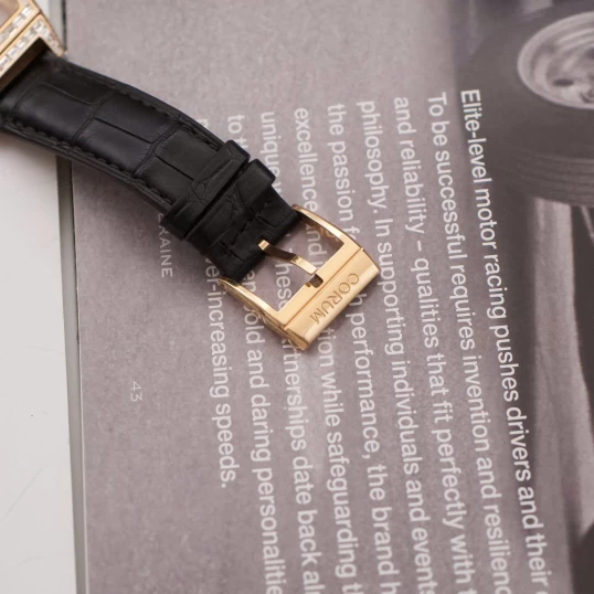 Corum Golden Bridge 18K Rose Gold Ref. 113.160.55/0002 0000 – Custom Baguette Diamonds