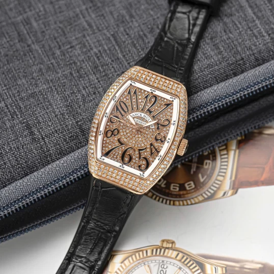 Franck Muller Vanguard V32 King Gold Full Diamonds