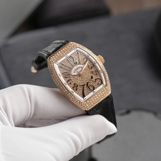 Franck Muller Vanguard V32 King Gold Full Diamonds
