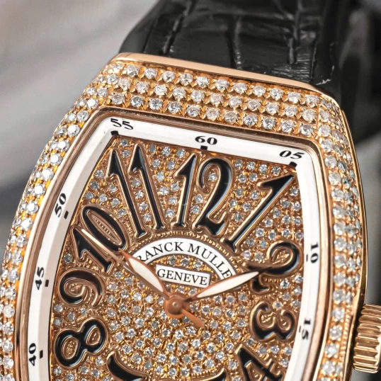 Franck Muller Vanguard V32 King Gold Full Diamonds