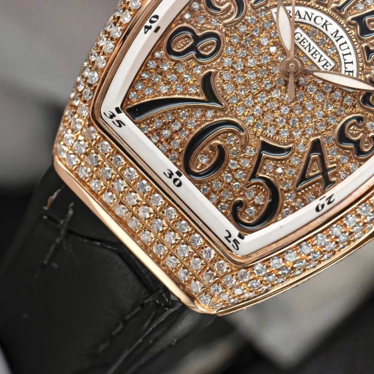 Franck Muller Vanguard V32 King Gold Full Diamonds