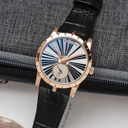 Roger Dubuis Excalibur 36mm Automatic in Rose Gold Silver Dial Ref.RDDBEX0587
