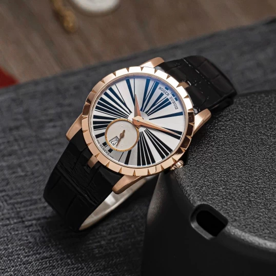 Roger Dubuis Excalibur 36mm Automatic in Rose Gold Silver Dial Ref.RDDBEX0587