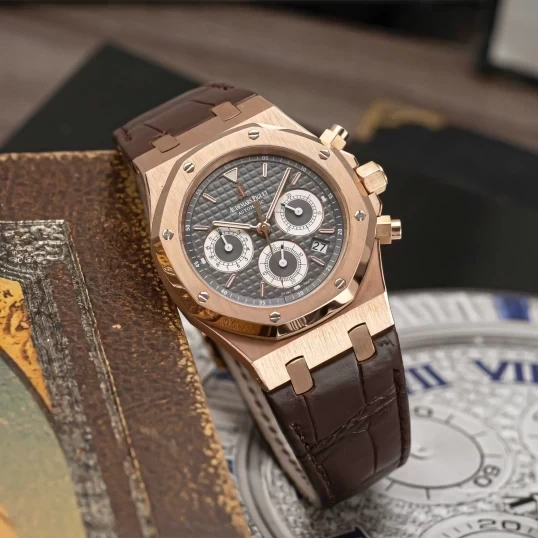 Audemars Piguet Royal Oak Chronograph 39mm Rose Gold Brown Dial Ref. 26022OR.OO.D098CR.02