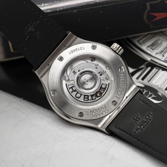 Hublot Classic Fusion Titanium 42mm Ref. 542.NX.1171.LR Custom Full Pave Diamonds
