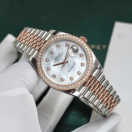 Rolex Oyster Perpetual Datejust 36mm 126231 Mop Dial Bezel Diamonds Custom