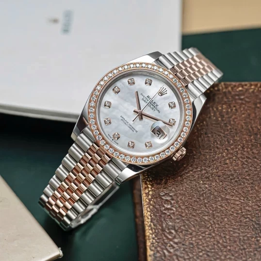 Rolex Oyster Perpetual Datejust 36mm 126231 Mop Dial Bezel Diamonds Custom