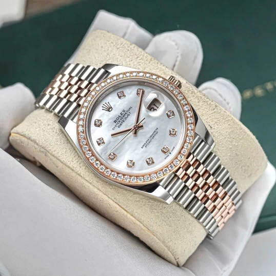 Rolex Oyster Perpetual Datejust 36mm 126231 Mop Dial Bezel Diamonds Custom