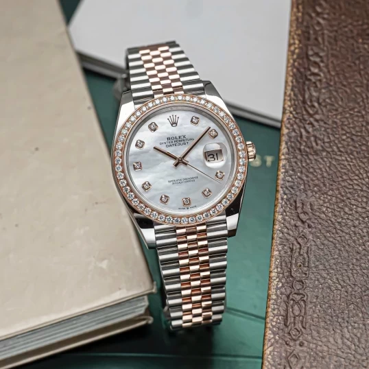 Rolex Oyster Perpetual Datejust 36mm 126231 Mop Dial Bezel Diamonds Custom