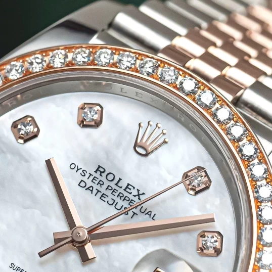 Rolex Oyster Perpetual Datejust 36mm 126231 Mop Dial Bezel Diamonds Custom
