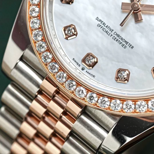 Rolex Oyster Perpetual Datejust 36mm 126231 Mop Dial Bezel Diamonds Custom