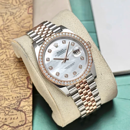 Rolex Oyster Perpetual Datejust 36mm 126231 Mop Dial Bezel Diamonds Custom