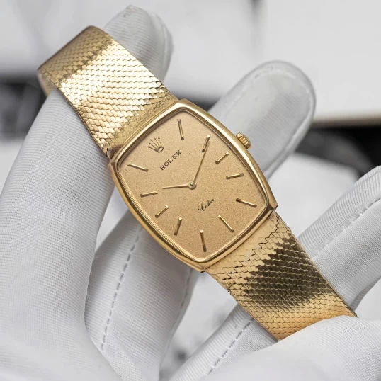 Rolex Cellini 3807 Tonneau Watches Index 18K Gold