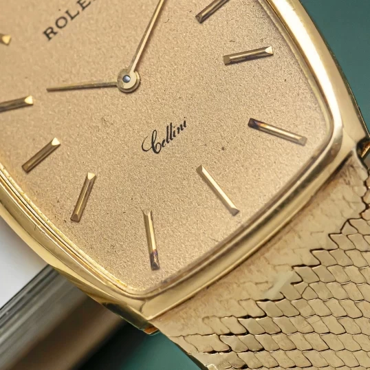 Rolex Cellini 3807 Tonneau Watches Index 18K Gold