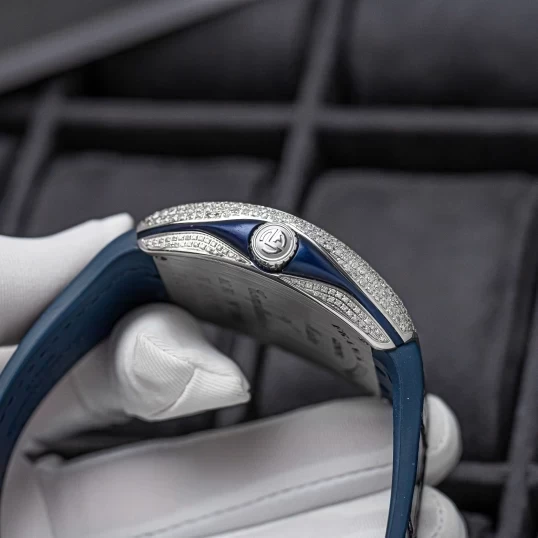 Franck Muller Vanguard Yachting V41 Blue Dial Custom Diamonds