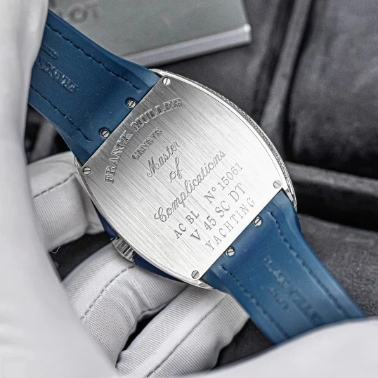 Franck Muller Vanguard Yachting V41 Blue Dial Custom Diamonds