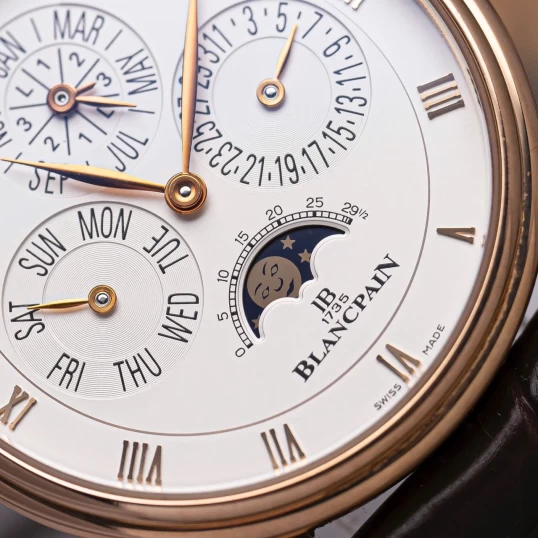 Blancpain Villeret Perpetual Automatic Opaline Dial Men's Watch Ref. 6057-3642-55