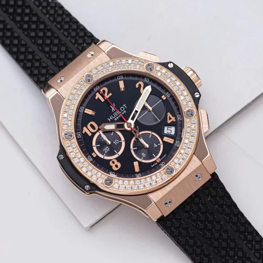 Hublot Big Bang 41mm Rose Gold Diamonds Bezel Ref. 341.PX.130.RX.114