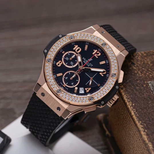 Hublot Big Bang 41mm Rose Gold Diamonds Bezel Ref. 341.PX.130.RX.114