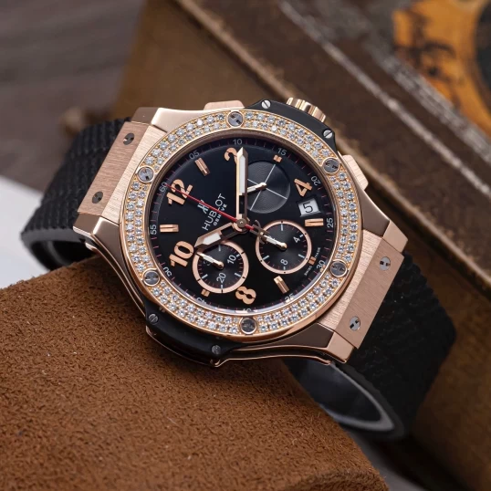 Hublot Big Bang 41mm Rose Gold Diamonds Bezel Ref. 341.PX.130.RX.114