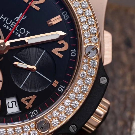 Hublot Big Bang 41mm Rose Gold Diamonds Bezel Ref. 341.PX.130.RX.114