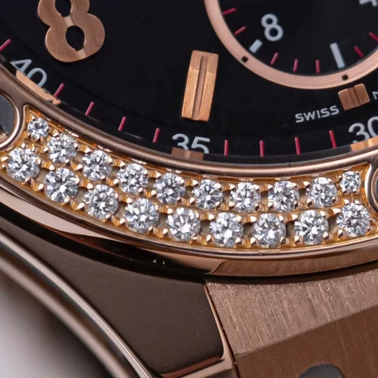 Hublot Big Bang 41mm Rose Gold Diamonds Bezel Ref. 341.PX.130.RX.114
