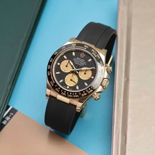 Rolex Cosmograph Daytona 116518LN Oysterflex Yellow Gold Black Dial