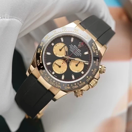 Rolex Cosmograph Daytona 116518LN Oysterflex Yellow Gold Black Dial