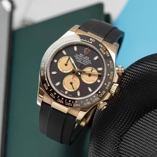 Rolex Cosmograph Daytona 116518LN Oysterflex Yellow Gold Black Dial
