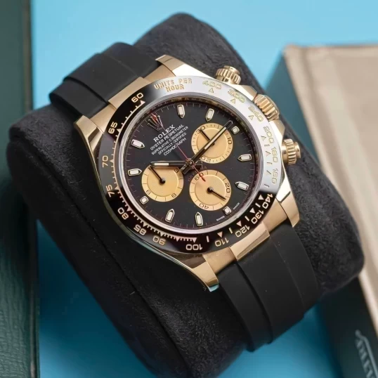 Rolex Cosmograph Daytona 116518LN Oysterflex Yellow Gold Black Dial