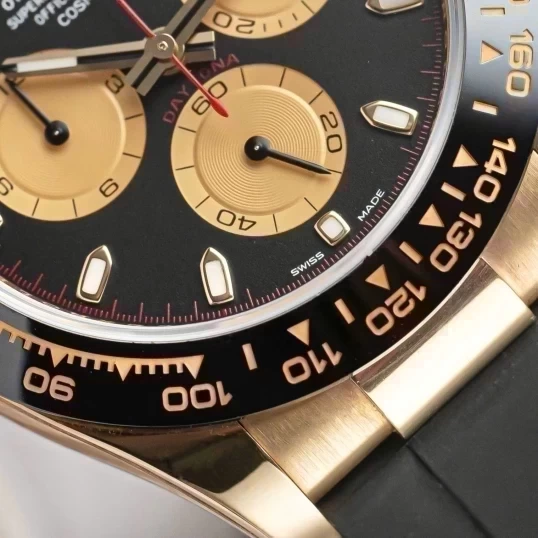 Rolex Cosmograph Daytona 116518LN Oysterflex Yellow Gold Black Dial